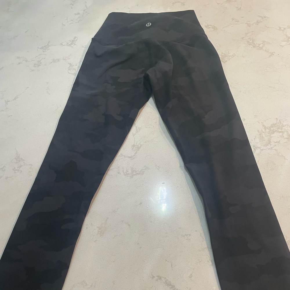 Lululemon Athletica Black Camouflage Leggings